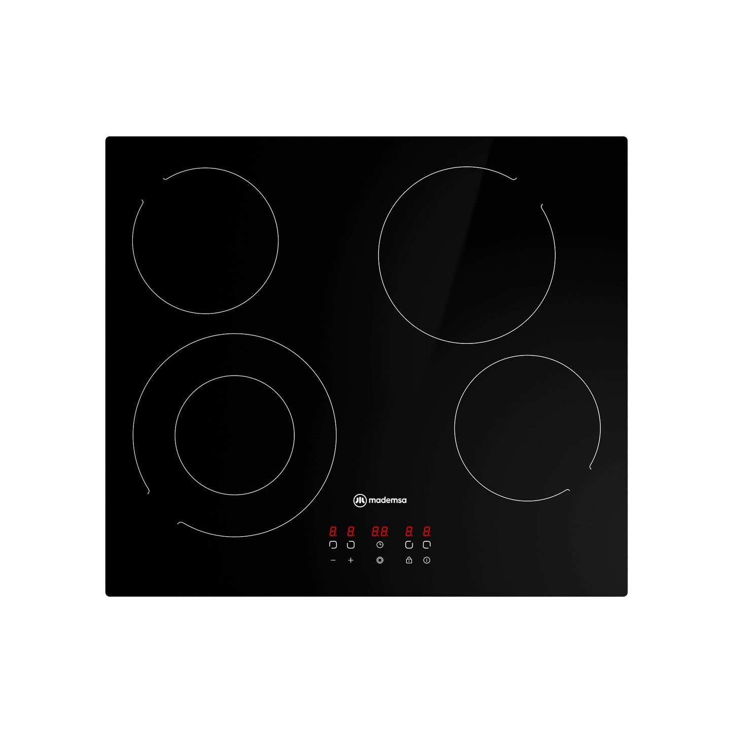 Encimera Eléctrica 4 Platos Mademsa Vitrocerámica VM4TR Mademsa-Encimeras Vitroceramicas