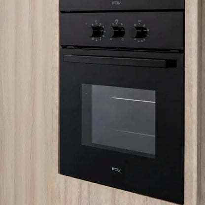 Encimera FDV Crystal 4G 60 BUT 2.0 + Horno Empotrado Design Black 57 Lts FDV-Kits de Cocción