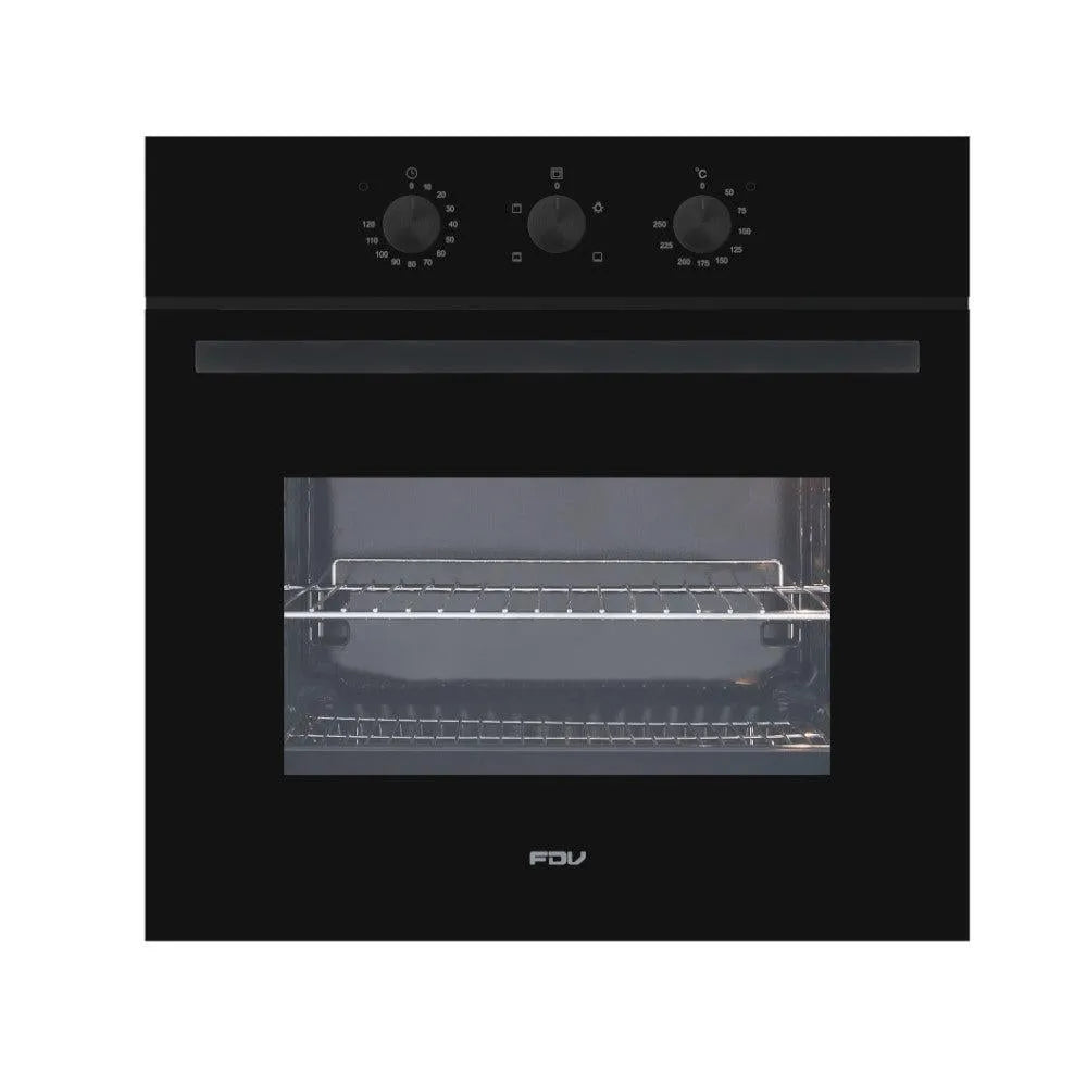 Encimera FDV Crystal 4G 60 BUT 2.0 + Horno Empotrado Design Black 57 Lts FDV-Kits de Cocción