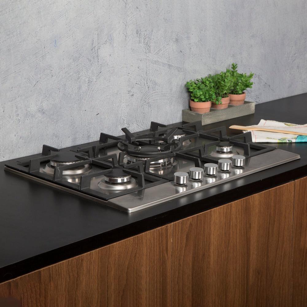 Encimera FDV Design 70 5GLSTX BUT + Bateria Simple Cook Lyon 6 pzs-Kits de Cocción