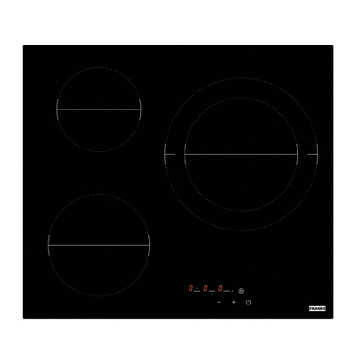 Encimera Vitrocerámica FHR 603 C TD BK 3 Quemadores 52 Cm Franke1#Negro