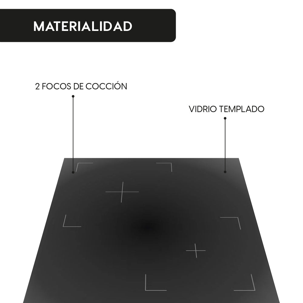 Encimera Vitrocerámica 2 Plus 2 Quemadores 35 cm Kubli - Caja Dañada-Encimeras Vitroceramicas