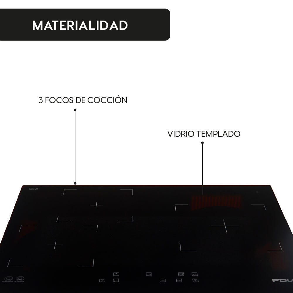 Encimera Vitrocerámica 3 Black 3 Quemadores 60 cm FDV - Caja Dañada-Encimeras Vitroceramicas