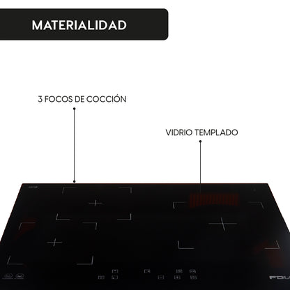 Encimera Vitrocerámica 3 Black 3 Quemadores 60 cm FDV - Caja Dañada-Encimeras Vitroceramicas