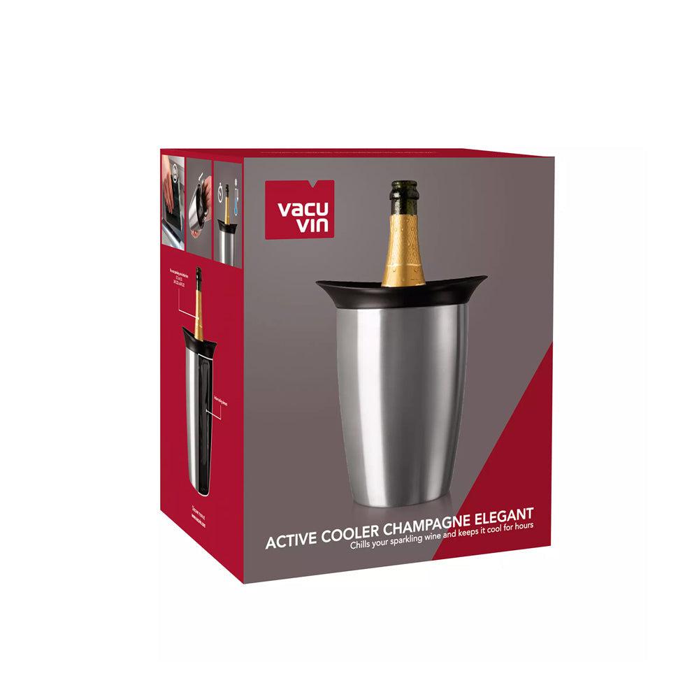 Enfriador de Champagne Elegant Acero Inoxidable Vacuvin5#Gris
