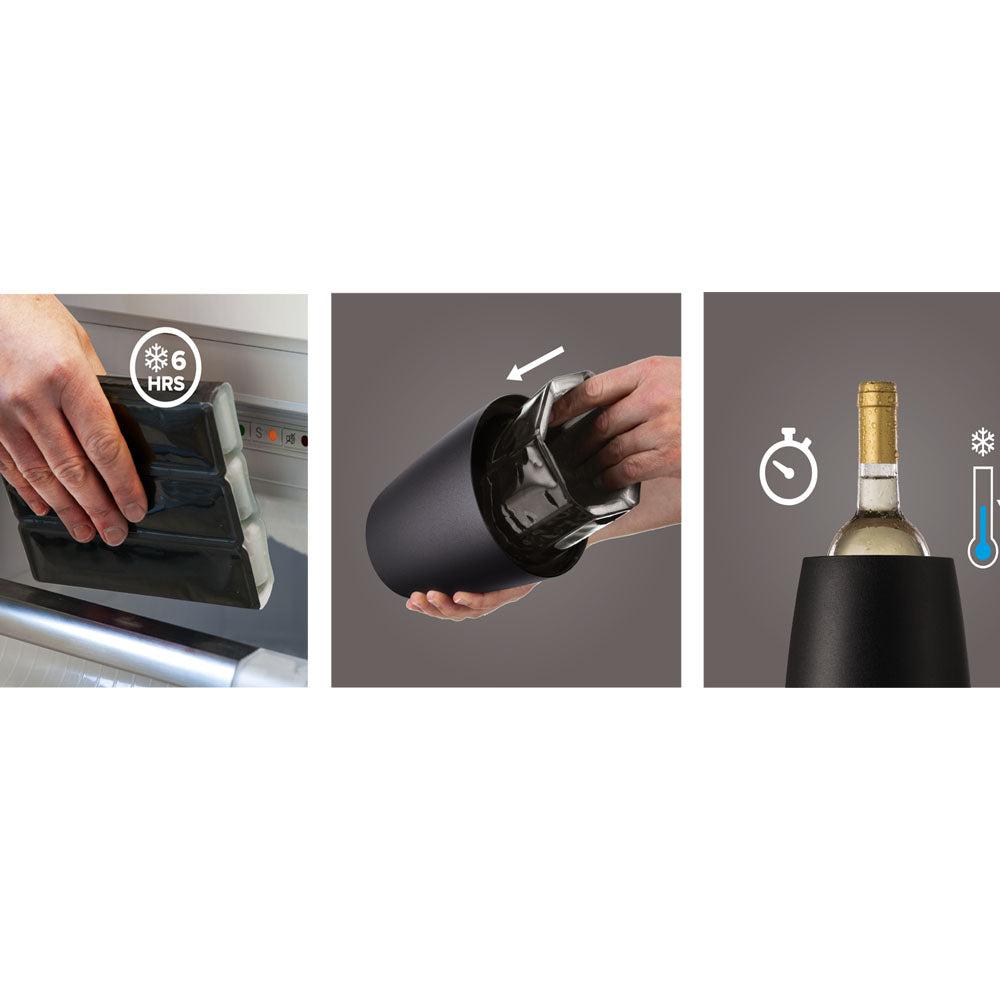 Enfriador de Vino Elegant Vacuvin5#Negro
