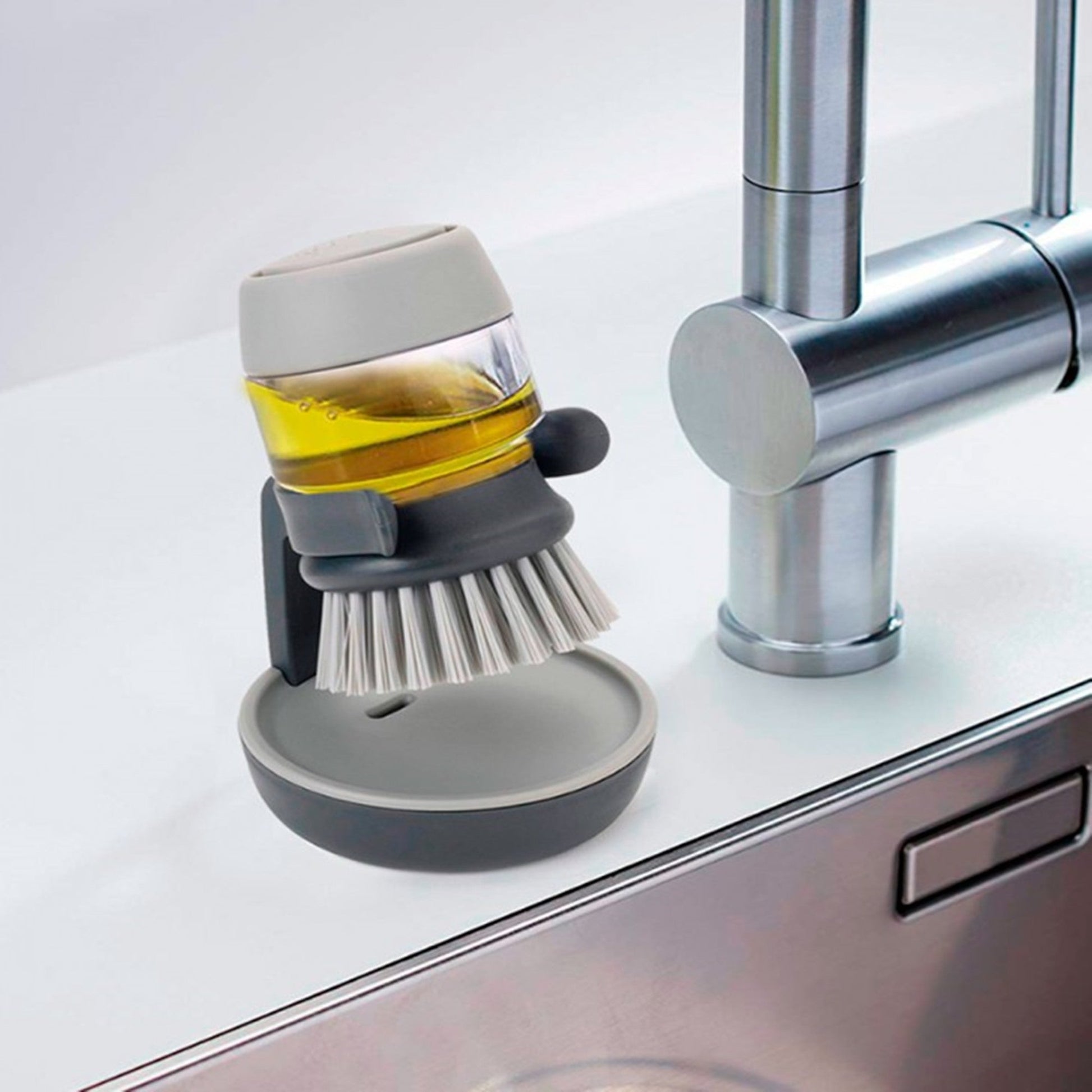 Escobilla Con Dispensador Palm Joseph Joseph1#Gris