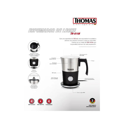 Espumador de Leche 4 en 1 TH-4110i Thomas3#Negro