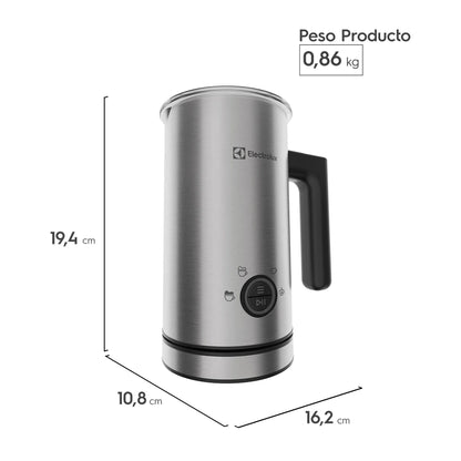 Espumador de Leche Electrolux 300ml 460W EMF10 Acero Inoxidable Electrolux-Espumadores de Leche