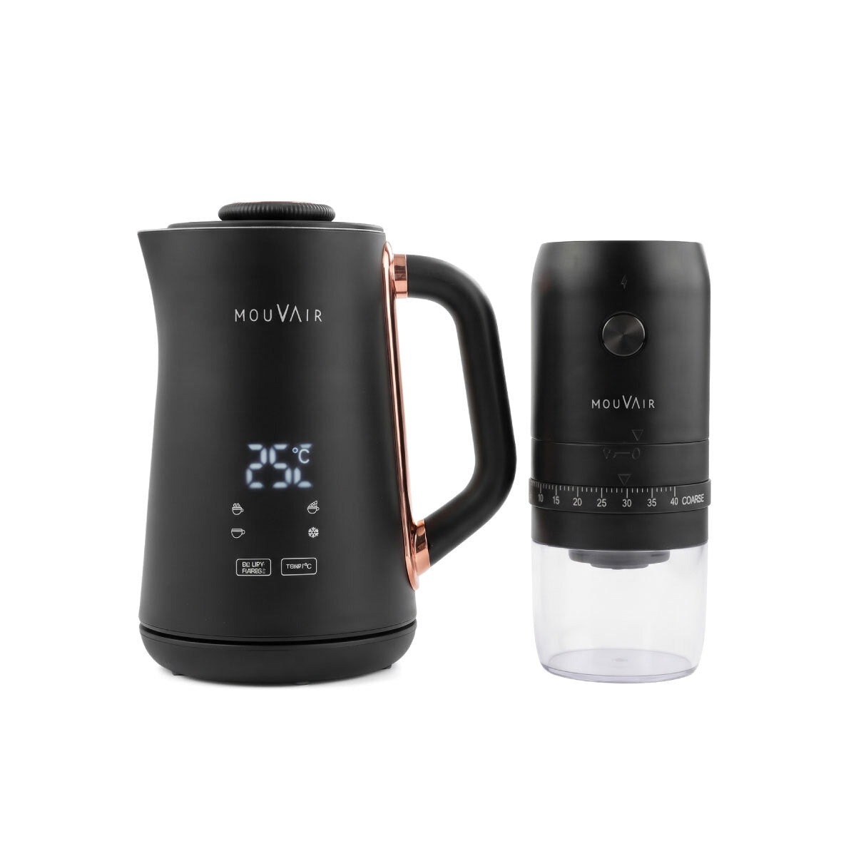 Espumador de Leche Mouvair + Molinillo de Café Eléctrico-Accesorios para Café