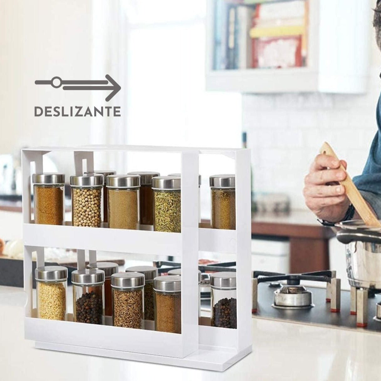 Estante Deslizante Para Especias Santú Home & Deco3#Blanco