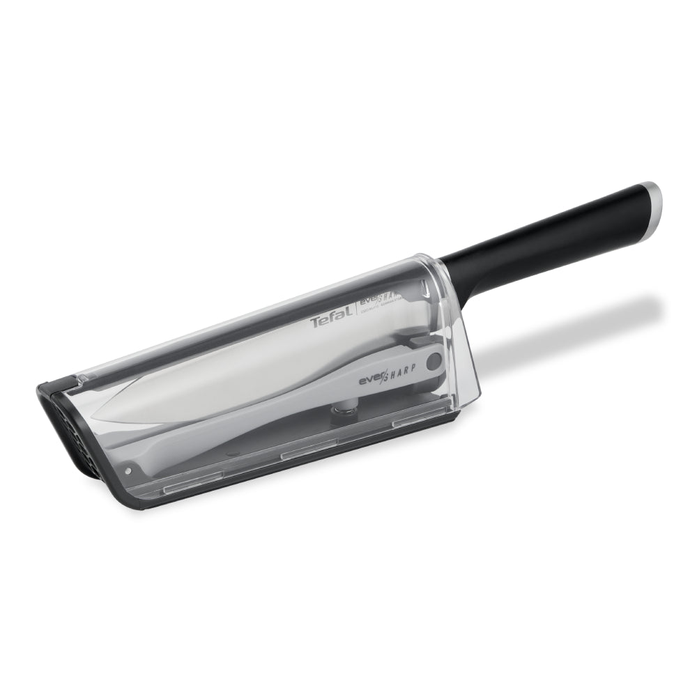 Cuchillo Eversharp Con Afilador Tefal4#Gris