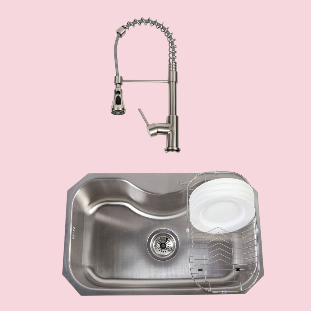 Kit Grifería Top Pro + Lavaplatos Acqua Bajo Cubierta FDV
