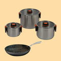Kit Batería Lyon + Sartén Narbona 24 cms 8 pzs Simple Cook