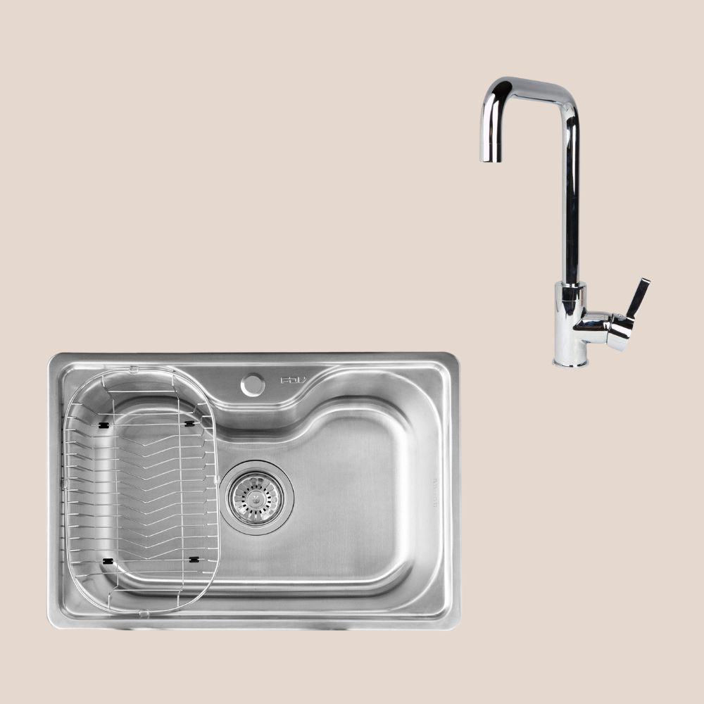 Kit Lavaplatos Small Acqua Sobre Cubierta + Grifería Futura FDV