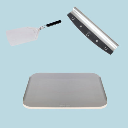 Kit Piedra Pizza+ Espátula + Pizza Cutter