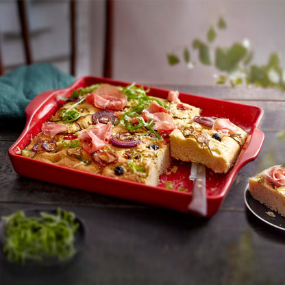 Focaccia Rojo Emile Henry1#Rojo