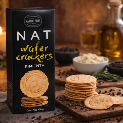 Galletas Wafer Cracker Pimienta 100 grs Nat
