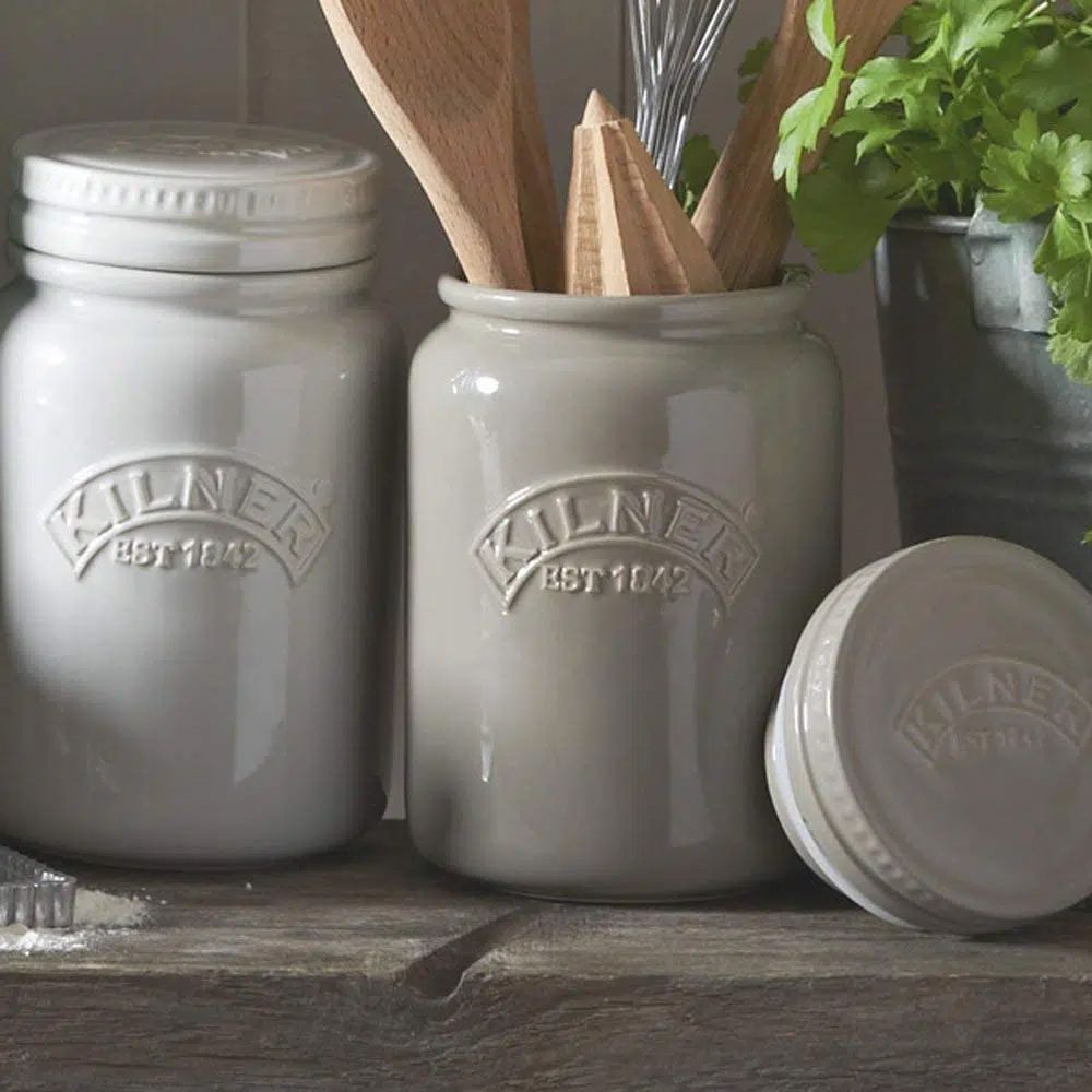 Frasco Push Top Cerámica 0.6 Lt Kilner2#Gris