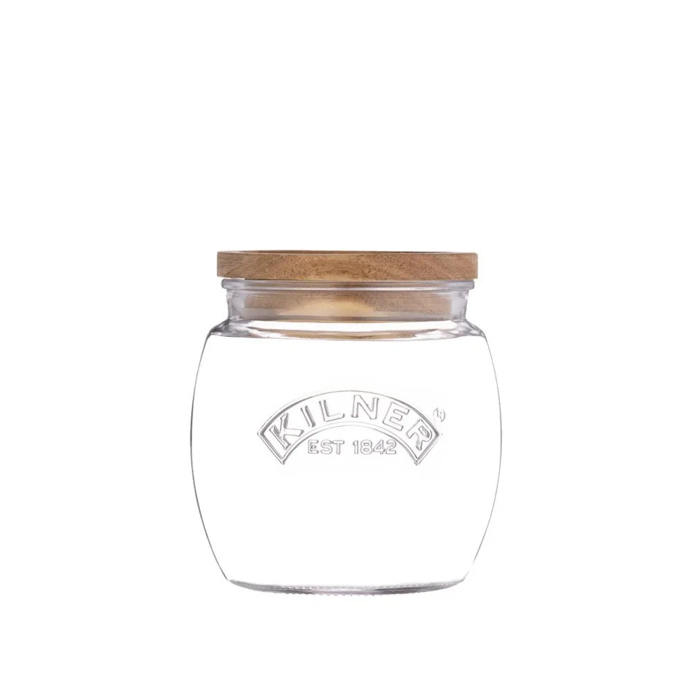Frasco Universal Push Top Madera 0.85 Lt Kilner5#Transparente