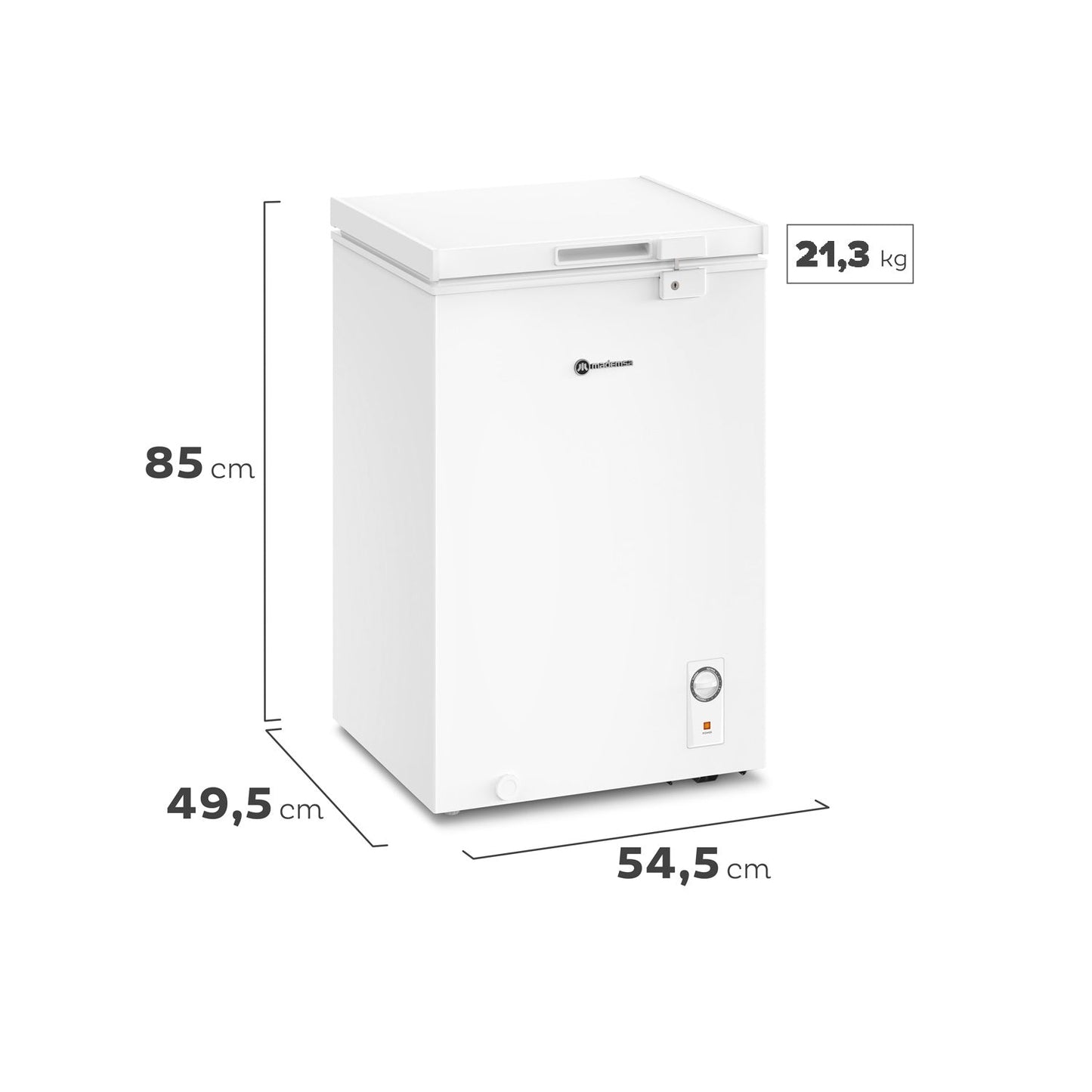 Congelador Freezer Horizontal Dual 99L Frío Directo M100D Mademsa3#Blanco