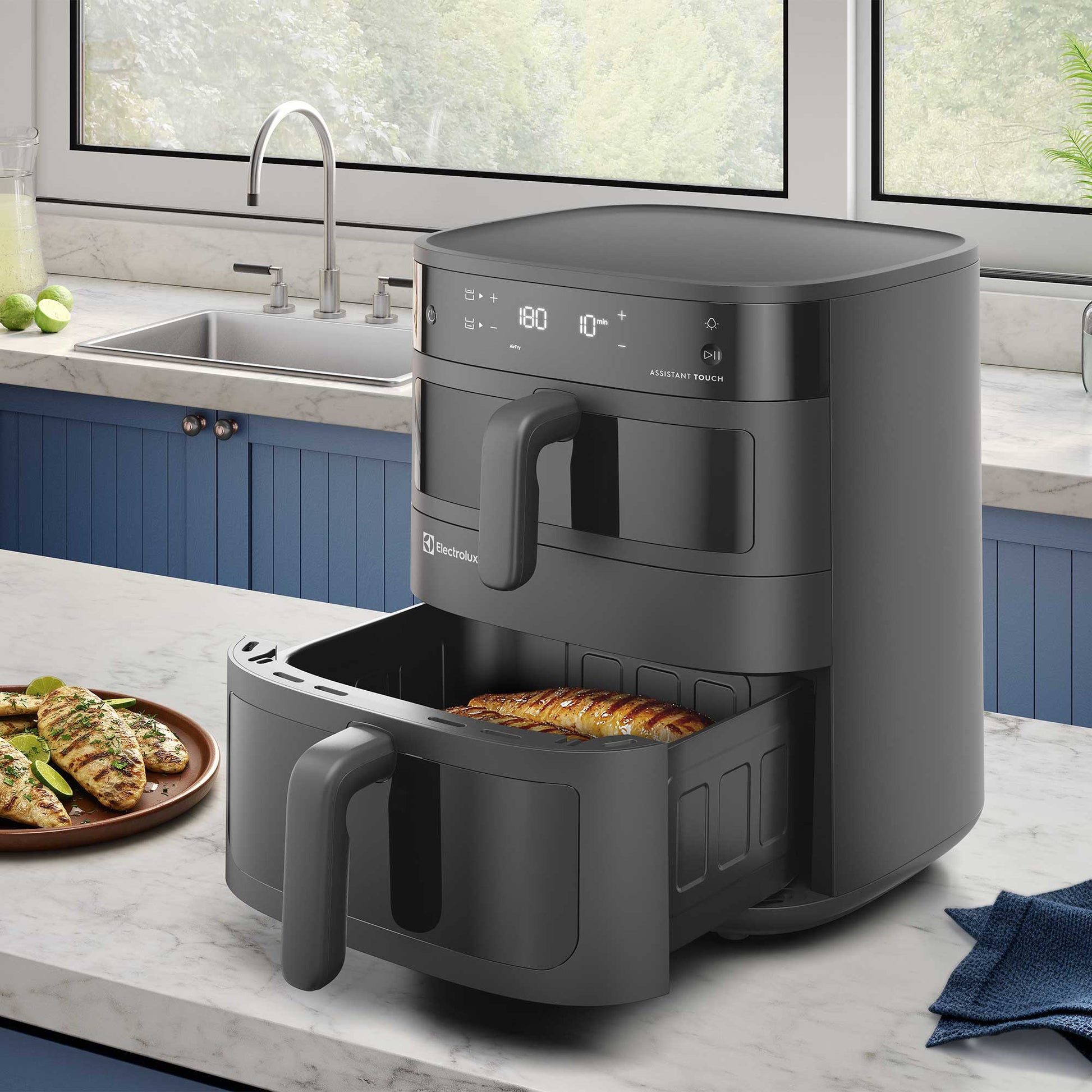 Freidora de Aire 11L Digital Dual Doble Cesta 2500W EAF190 Electrolux-Freidoras de Aire