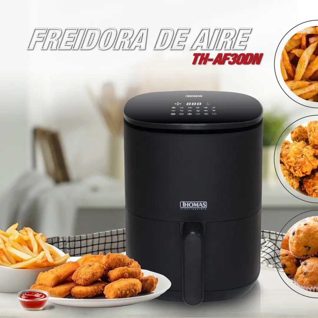 Freidora de Aire Digital Led Touch TH-AF30DN Thomas6#Negro