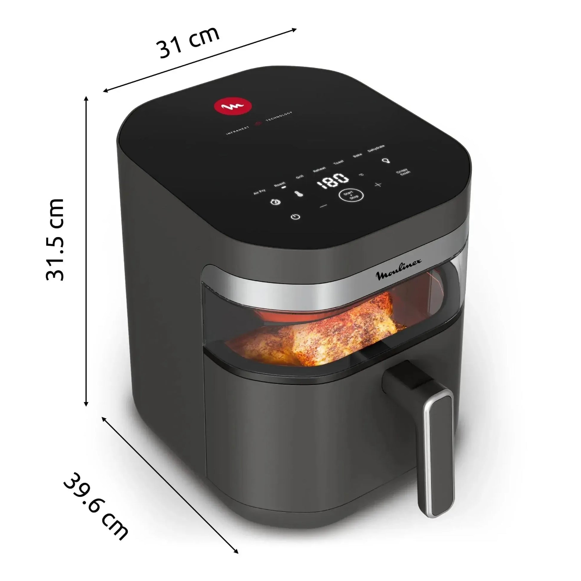 Freidora de Aire Easy Fry con Tecnologia INFRARED 7L Moulinex5#Negro