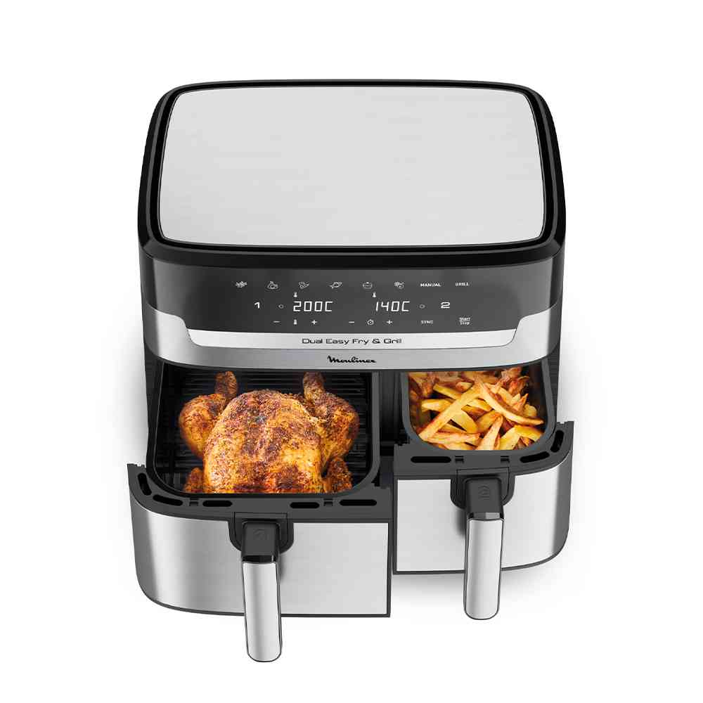 Juego De Accesorios Para Freidora De Aire Moulinex Dual Easy Fry XXL 11L | Moldes Silicona, Papel Hornear, Rejilla, Espray Aceite, Muffins | Más De 15 Piezas