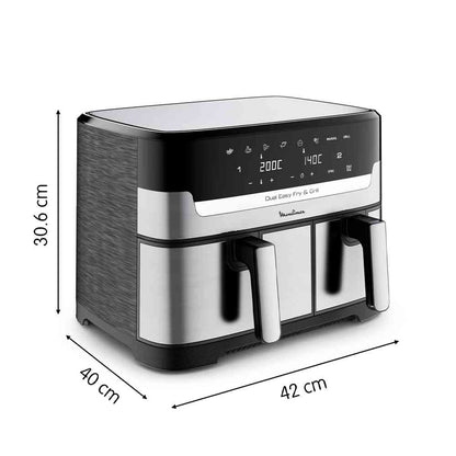 Freidora De Aire Easy Fry & Grill Dual 8,3L Moulinex5#Inox