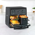Freidora De Aire Flex 2 Zonas 11 Lt Diamondforce Oster1#Negro