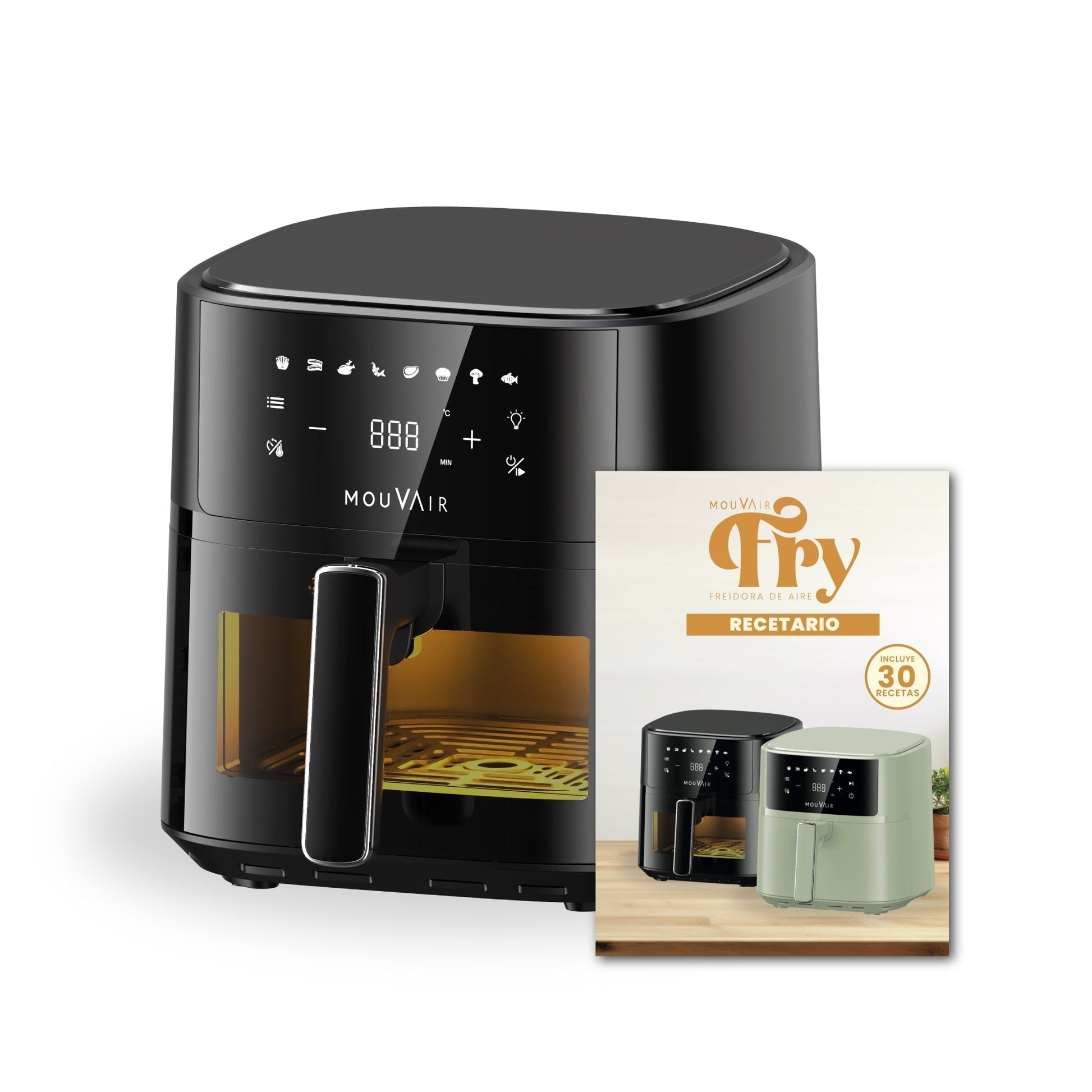 Freidora de Aire  Clear Fry 6 Lts Mouvair7#Negro