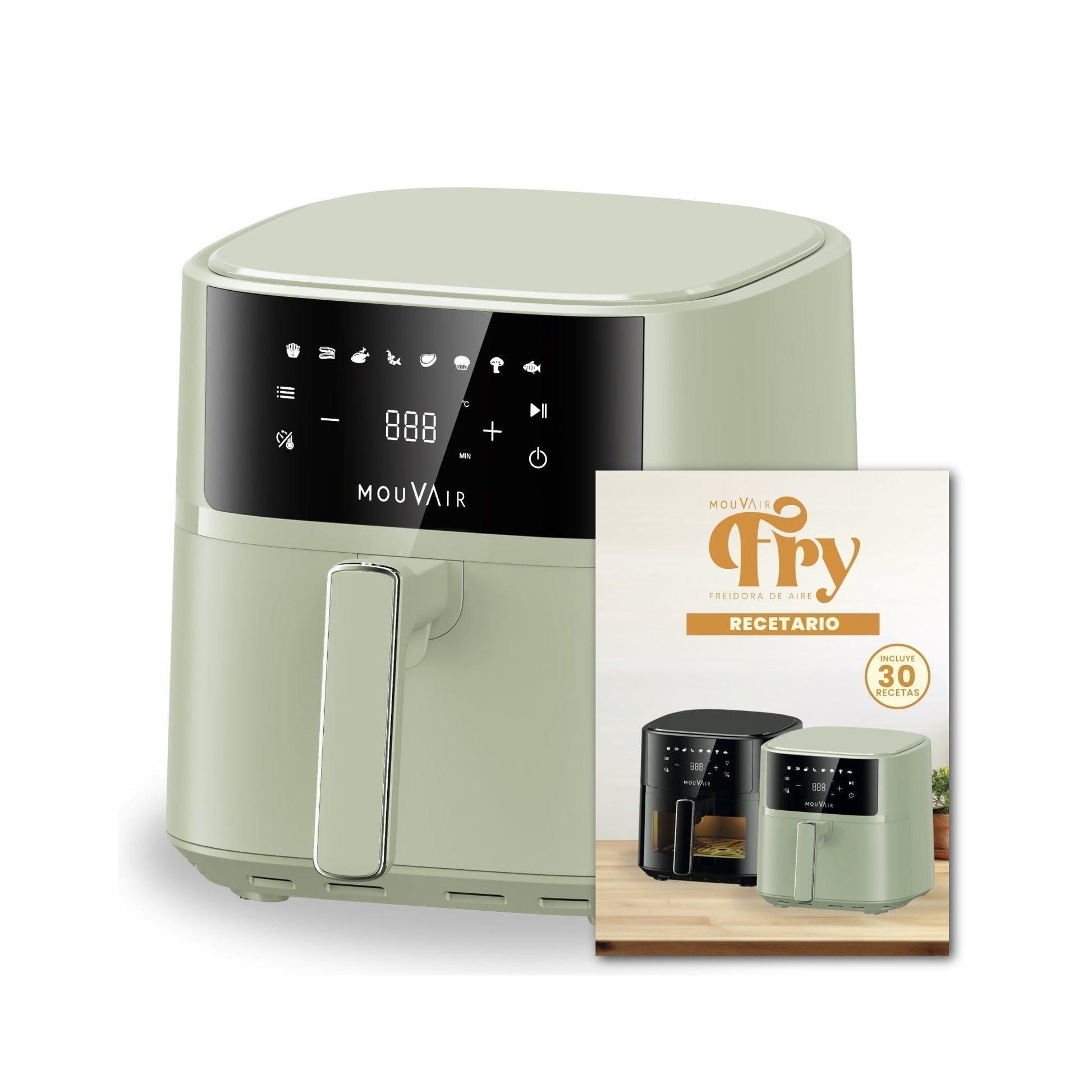 Freidora de Aire Fry 6 Lts Mouvair2#Verde Claro