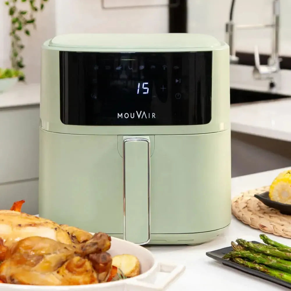 Freidora Fry 6L + Rociador de Aceite + Molde de Silicona Mouvair4#Verde