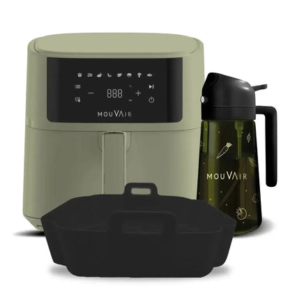 Freidora Fry 6L + Rociador de Aceite + Molde de Silicona Mouvair2#Verde
