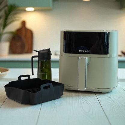 Freidora Fry 6L + Rociador de Aceite + Molde de Silicona Mouvair1#Verde