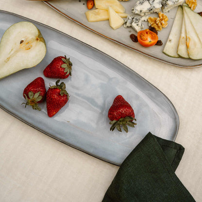 Fuente Ovalada Aperitivo Cerámica 36cm Amalfi Simplit1#Azul