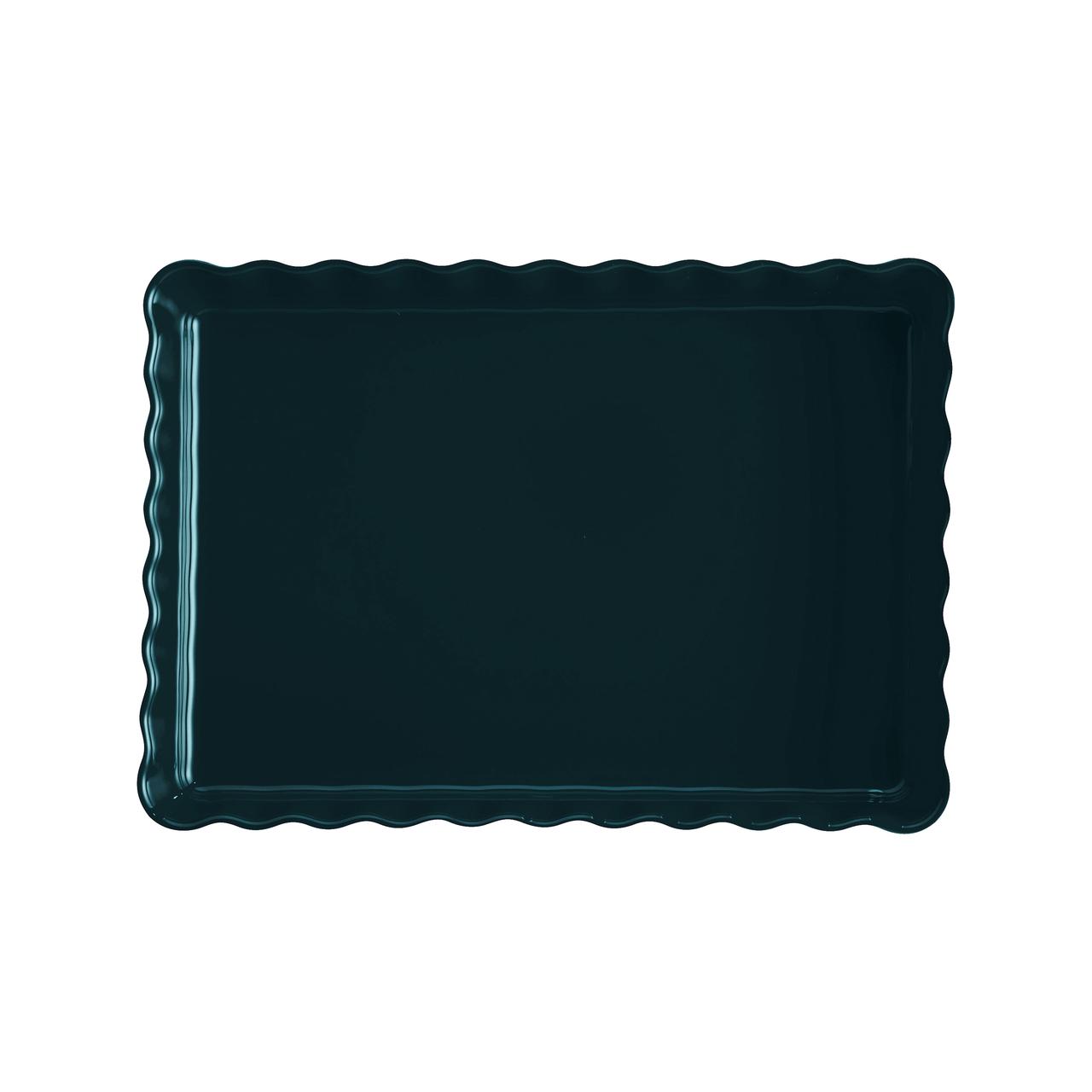 Fuente Tarta Rectangular 24X34 Cm Azul Emile Henry1#Azul