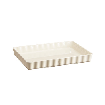 Fuente Tarta Rectangular 24X34 Cm Crudo Emile Henry1#Beige