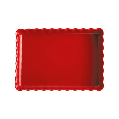 Fuente Tarta Rectangular 24X34 Cm Rojo Emile Henry1#Rojo
