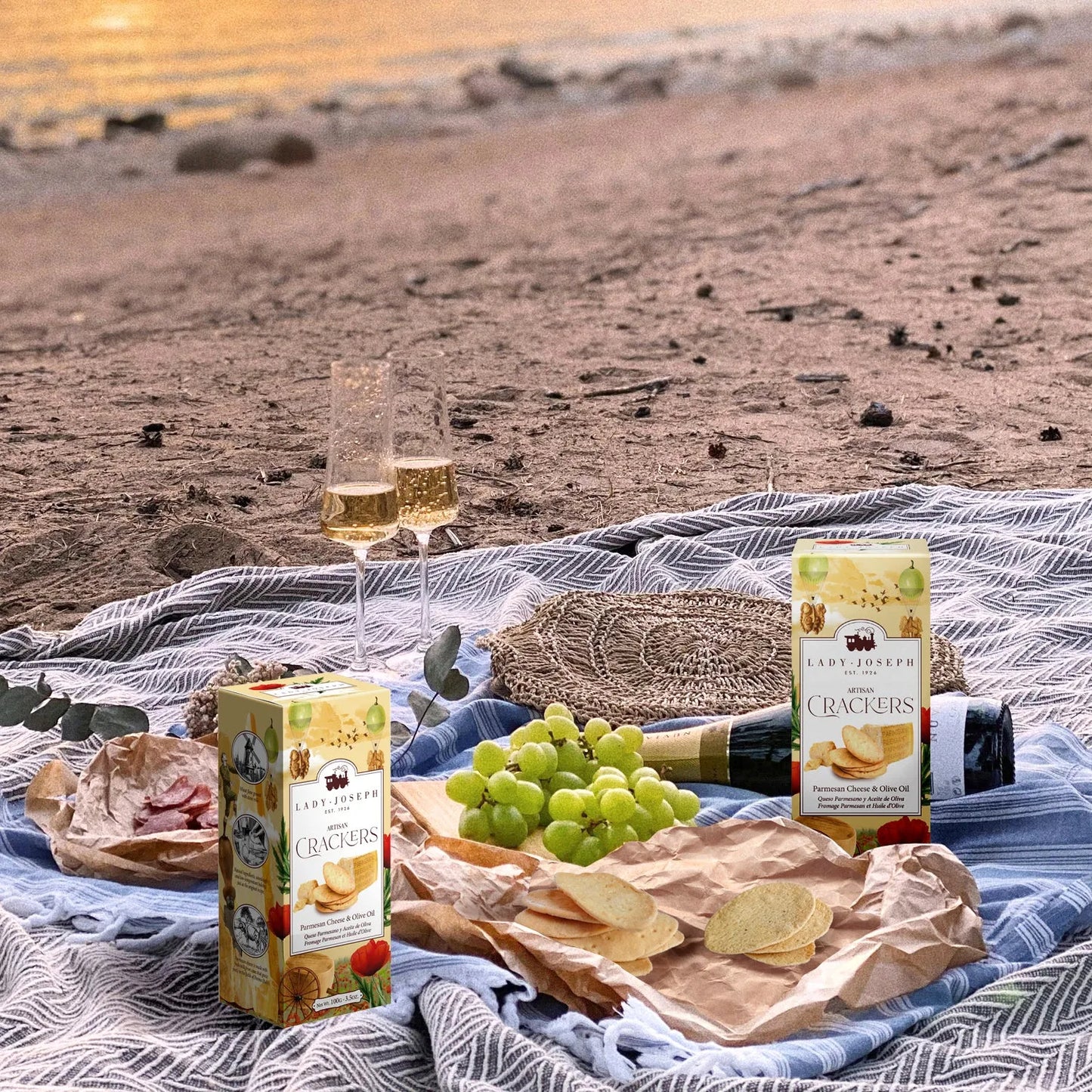 Galletas Crackers Queso Parmesano y Aceite de Oliva 100 Grs Lady Joseph