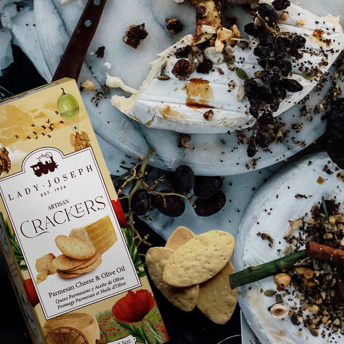 Galletas Crackers Queso Parmesano y Aceite de Oliva 100 Grs Lady Joseph