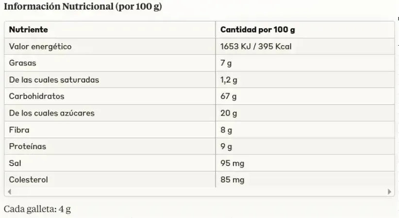 Galletas Dulces Pie De Manzana 100 Grs Lady Joseph