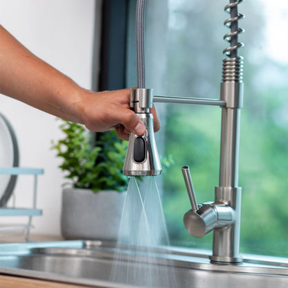 Grifería Top Pro Acero Extensible 3 Funciones FDV-Kitchen Center