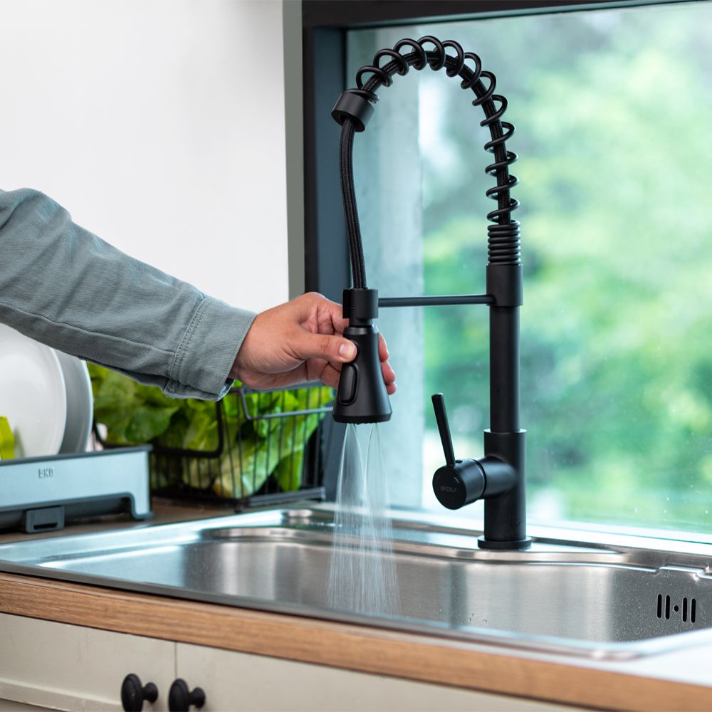 Grifería Top Pro Black Extensible 3 Funciones FDV-Kitchen Center