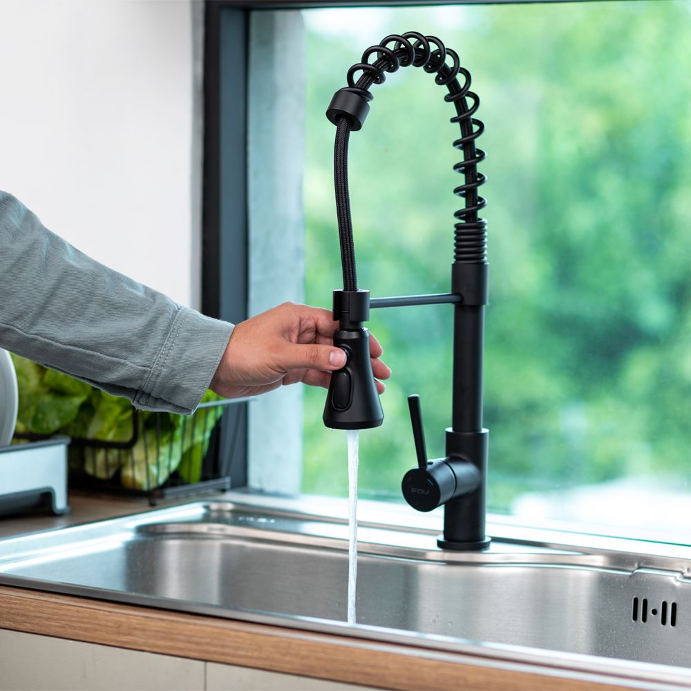 Grifería Top Pro Black Extensible 3 Funciones FDV-Kitchen Center