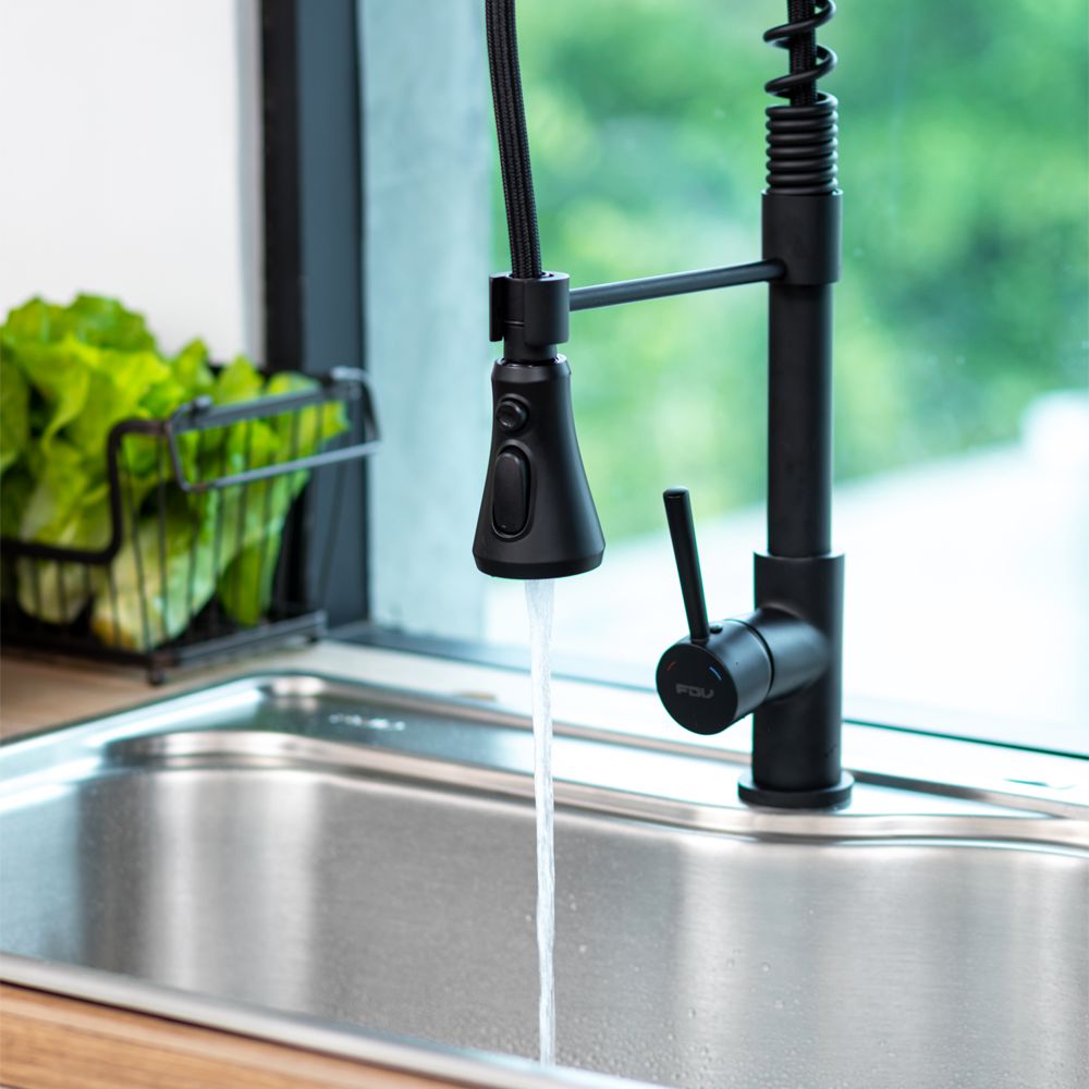 Grifería Top Pro Black Extensible 3 Funciones FDV-Kitchen Center