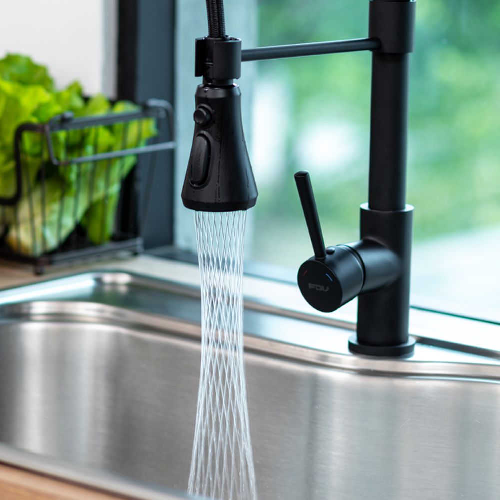 Grifería Top Pro Black Extensible 3 Funciones FDV-Kitchen Center