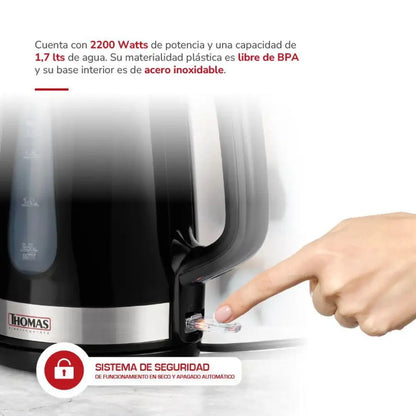 Hervidor 1,7 lts TH-4340N Thomas8#Negro