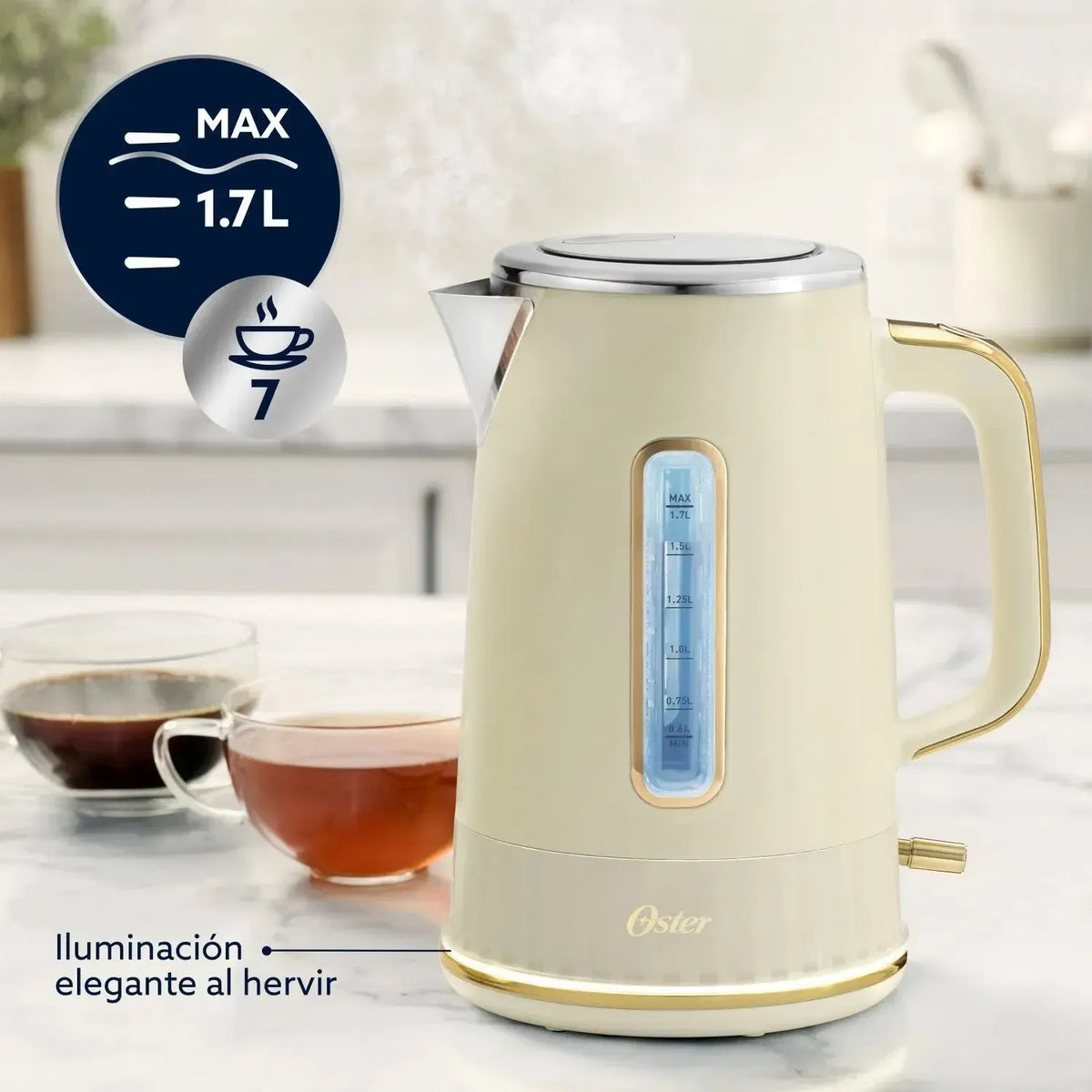 Hervidor de Agua 1.7 Lt 2000 W BVSTKT8107OM-052 Oster-Hervidores